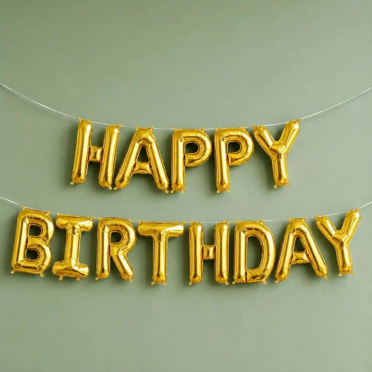 Golden Happy Birthday Foil Balloon